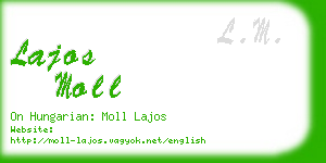 lajos moll business card